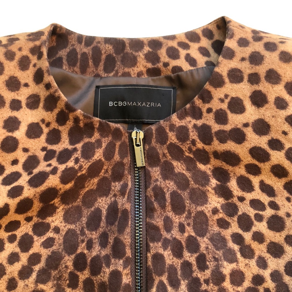 BCBGmaxazria leopard print zip jacket - Picture 3 of 6